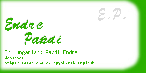 endre papdi business card